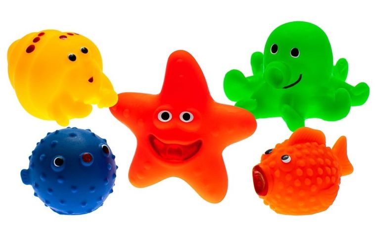 Mom's Care, animale marine, jucarie de baie, 5 buc.