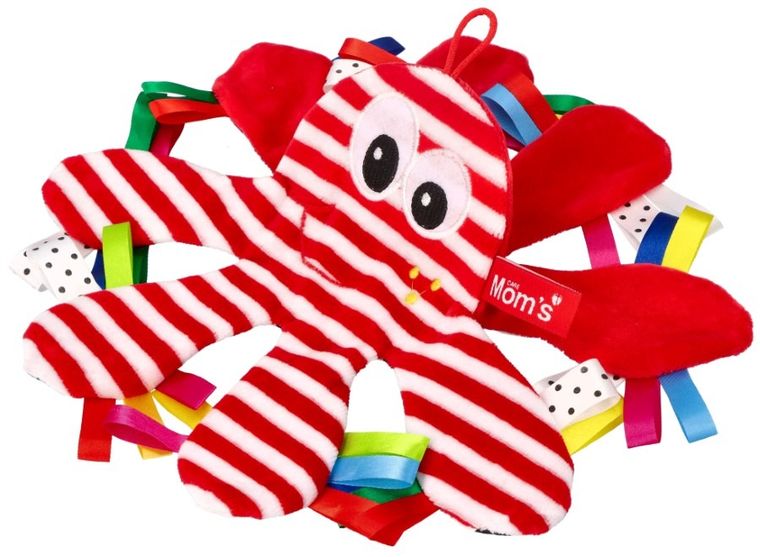 Mom's Care, caracatita fosnitoare cu agatatoare, jucarie senzoriala contrastanta