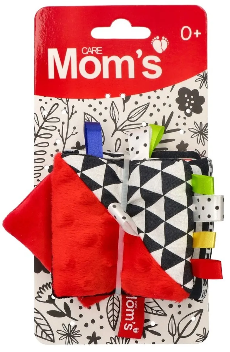Mom's Care, carticica, jucarie senzoriala contrastanta, rosu