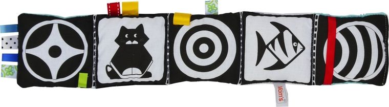 Mom's Care, carticica, jucarie senzoriala contrastanta, roz