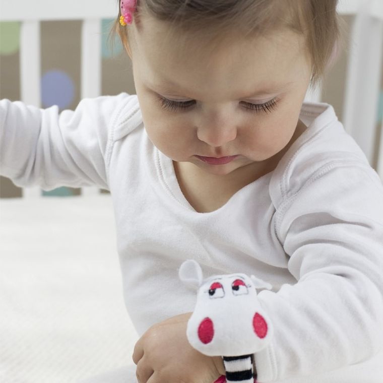 Mom's Care, jucarie zornaitoare contrastanta tip bratara, panda