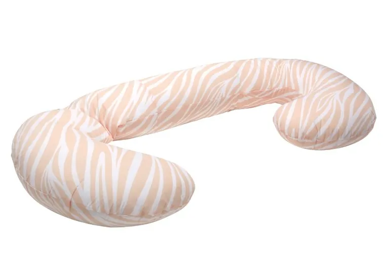 Motherhood, Perna multifunctionala Sleepy-C - fata de perna, Salmon Zebra