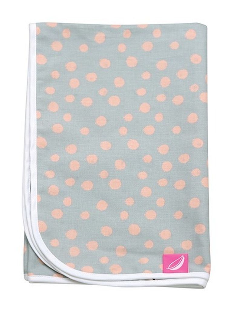 Motherhood, Puncte Roz, patura din bumbac, cu doua fete, 80-100 cm