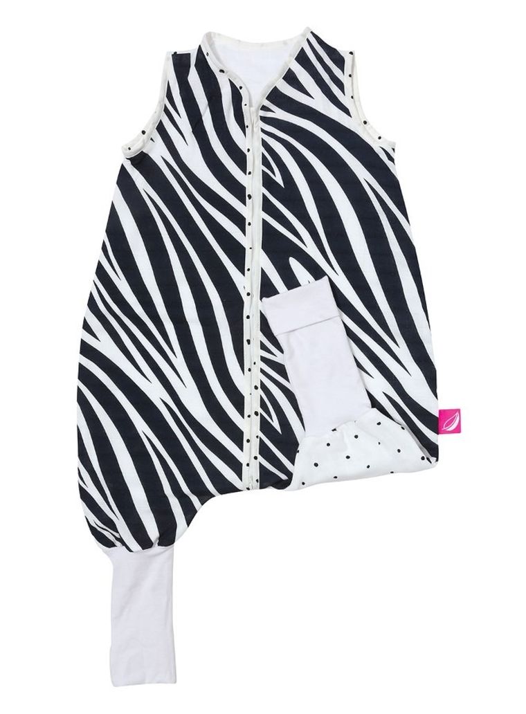 Motherhood, Sac de dormit din muselina, cu craci, 1-1,5 ani, Blue Zebra