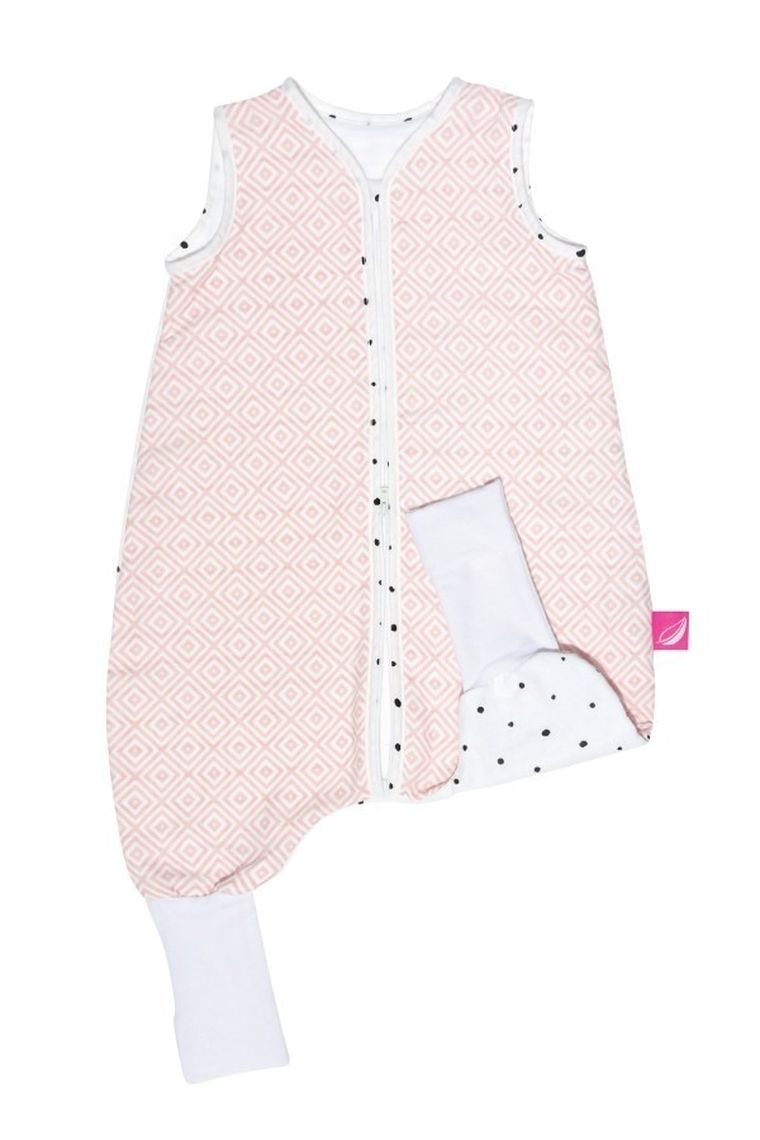 Motherhood, Sac de dormit din muselina, cu craci, 1,5-2,5 ani, Pink Squares