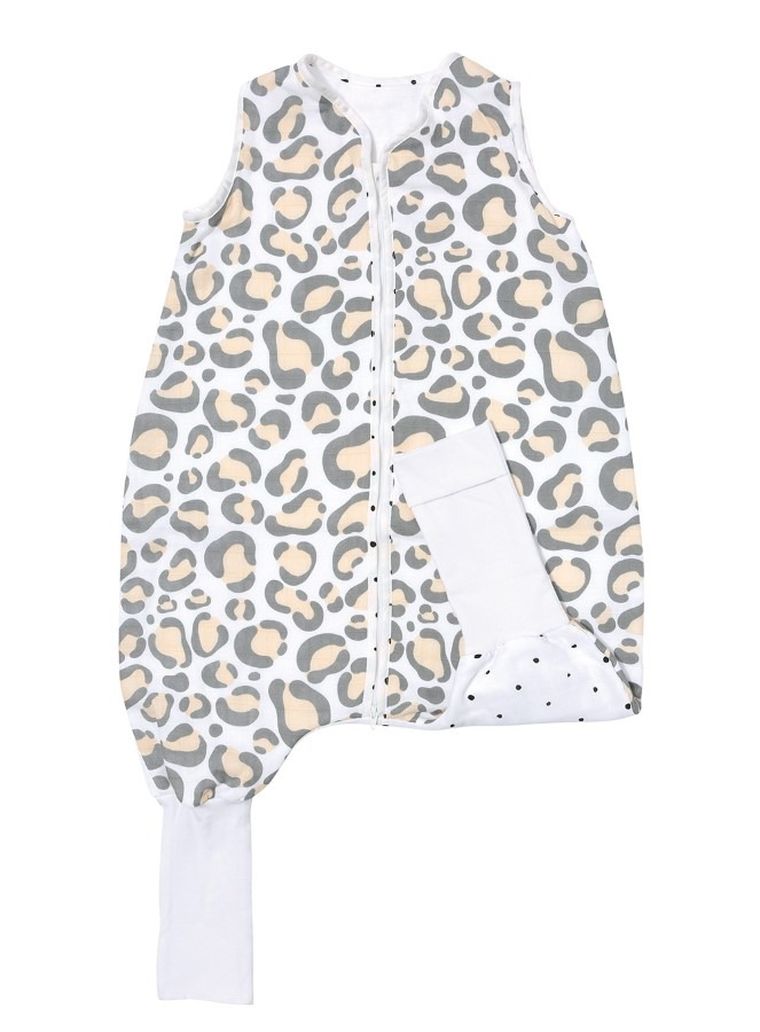 Motherhood, Sac de dormit din muselina, cu craci, 1,5-2,5 ani, Salmon Leopardus