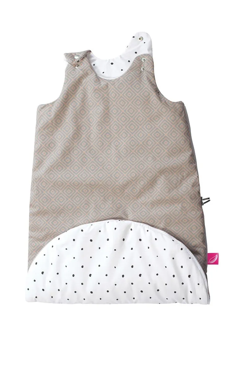 Motherhood, Zip-A-Round Sac de dormit din bumbac 2in1 (3-18 luni), Pink Squares