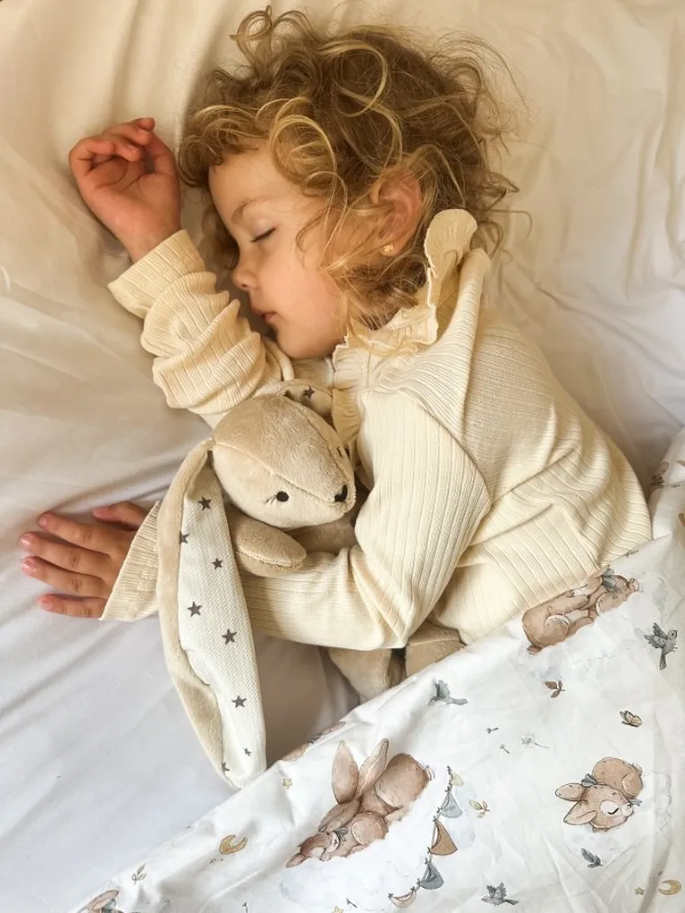 MyHummy (Szumisie), Iepuras, jucarie linistitoare pentru copii, bej, stele