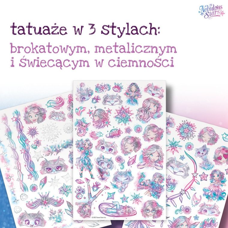Nebulous Stars, Estrelia, tatuaje pentru copii, 3 tipuri