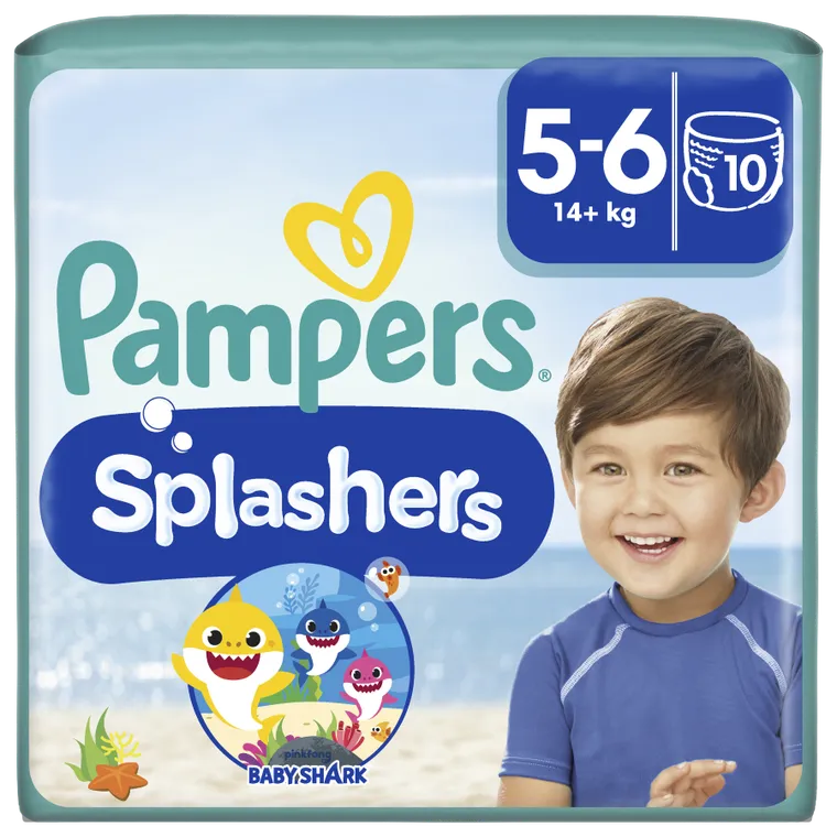 Pampers Splashers, scutece-chilotel pentru apa marimea 5-6, 14 kg+, 10 buc.