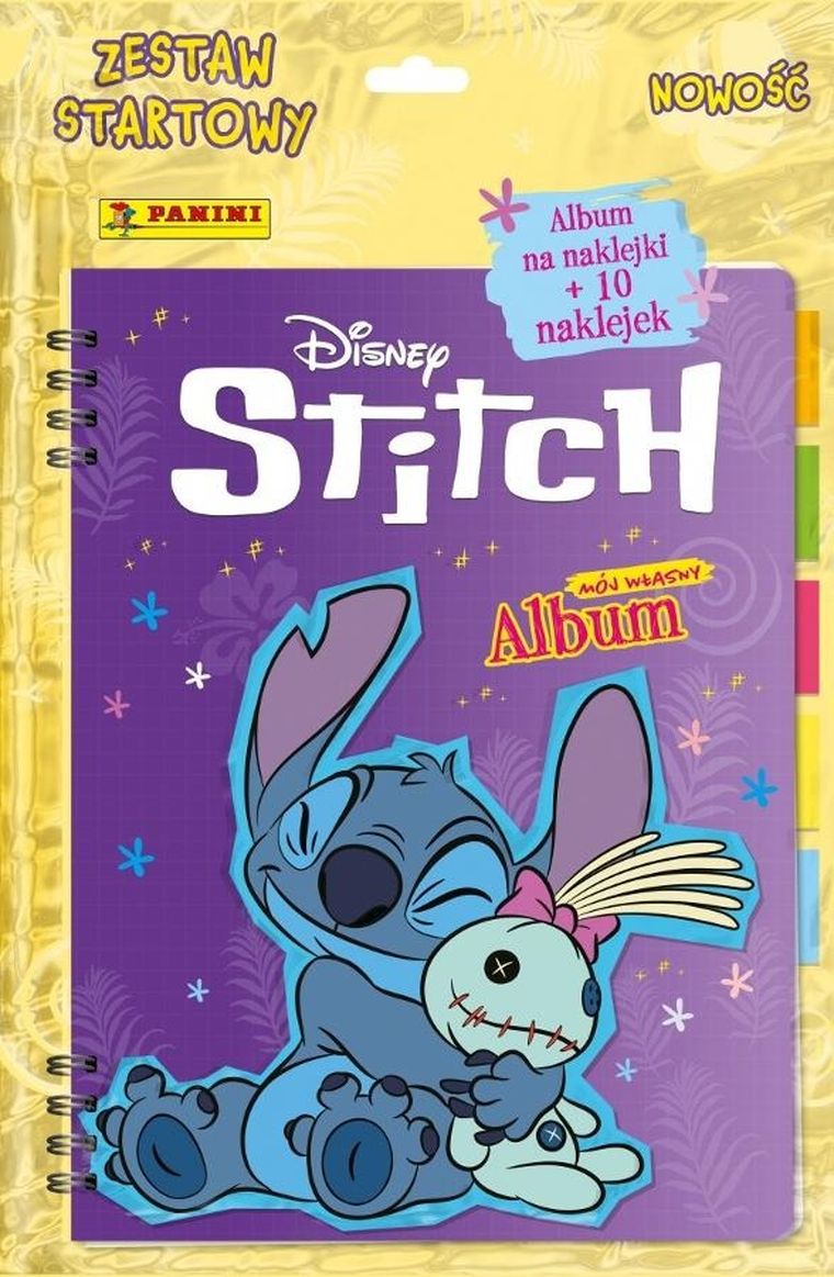 Panini, Stitch, set de start, album autocolant + 10 autocolante