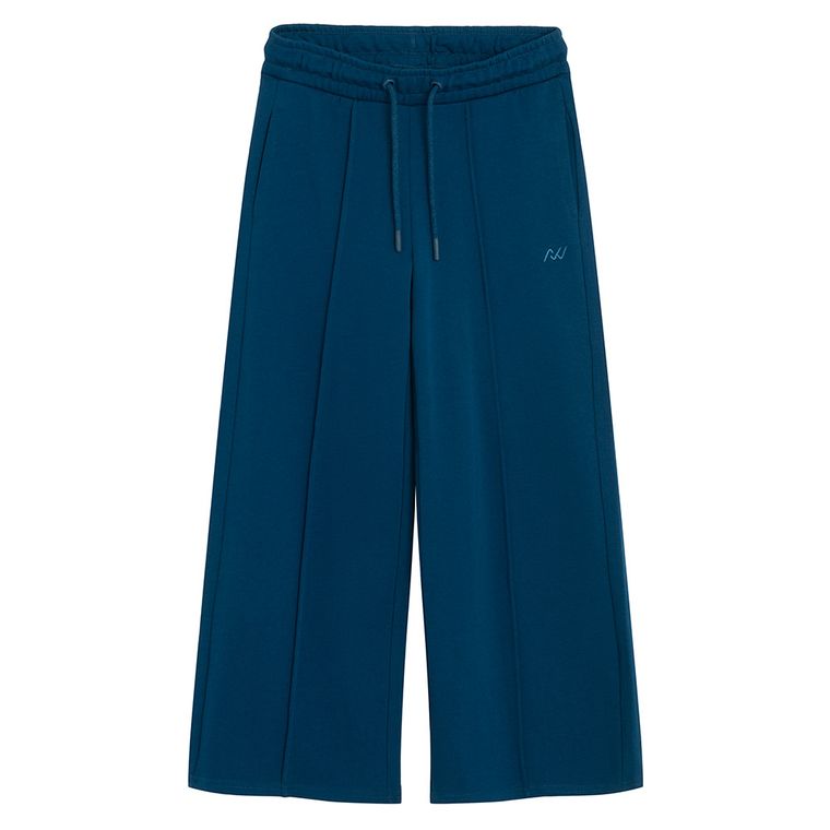 Pantaloni de trening wide leg albastri NOWEAR