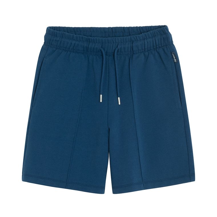 Pantaloni scurti albastri din bumbac pieptanat NOWEAR