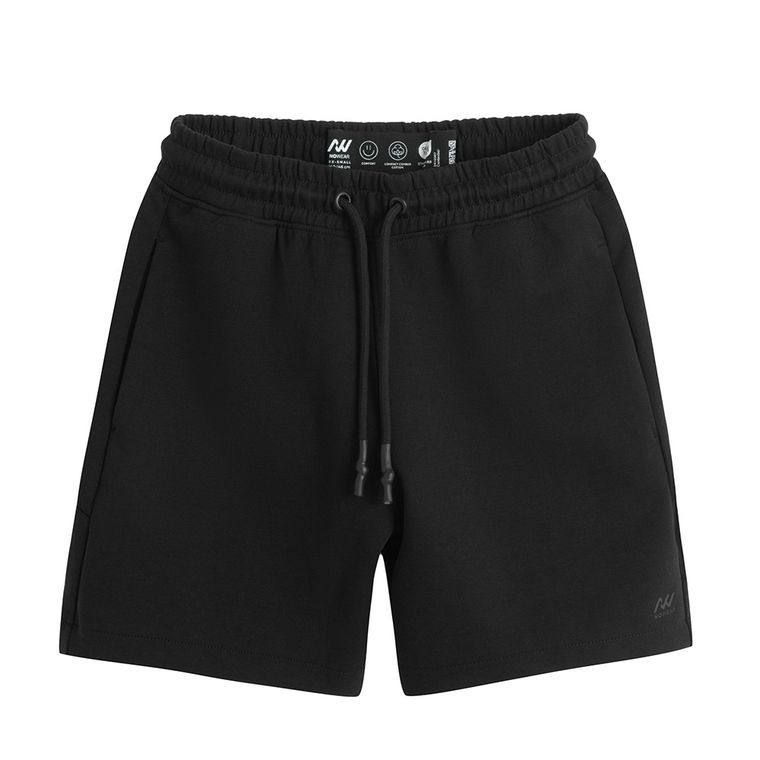 Pantaloni scurti regular negri cu snur NOWEAR