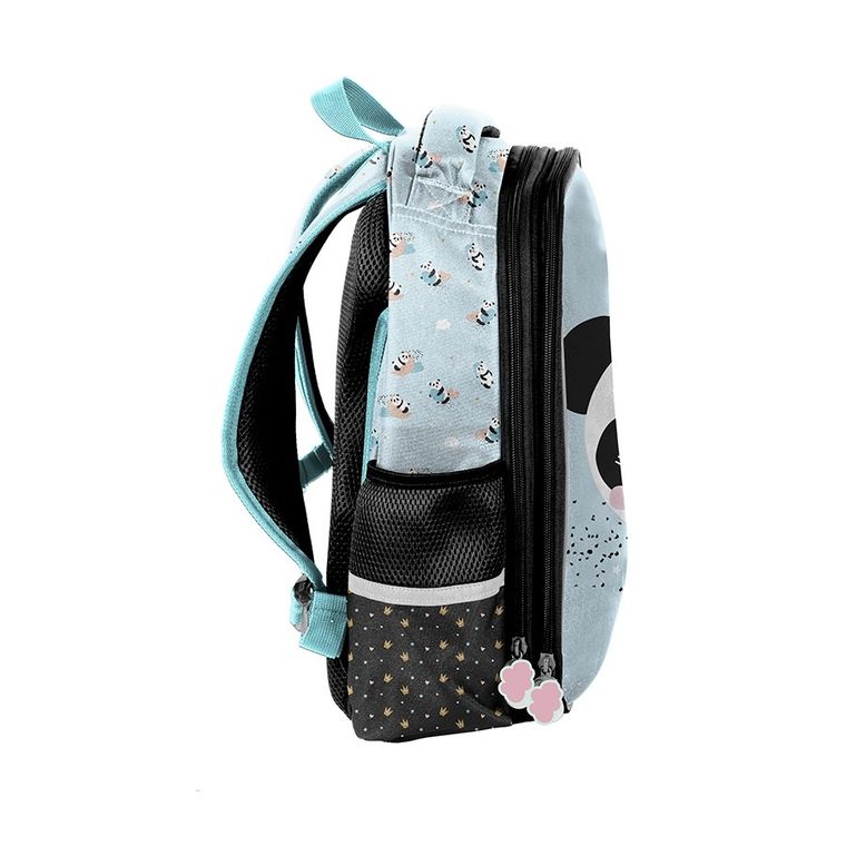 Paso, ghiozdan, panda premium, albastru-negru