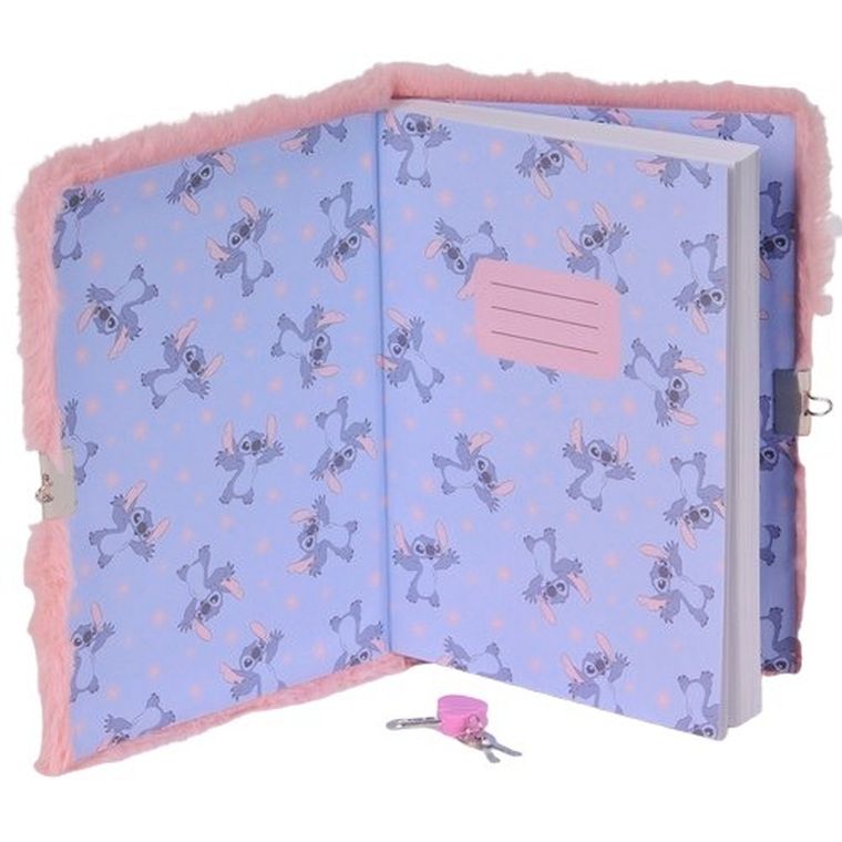Paso, Lilo si Stitch, jurnal cu lacatel de plus, A5, 96 foi, cu linie, Flowers