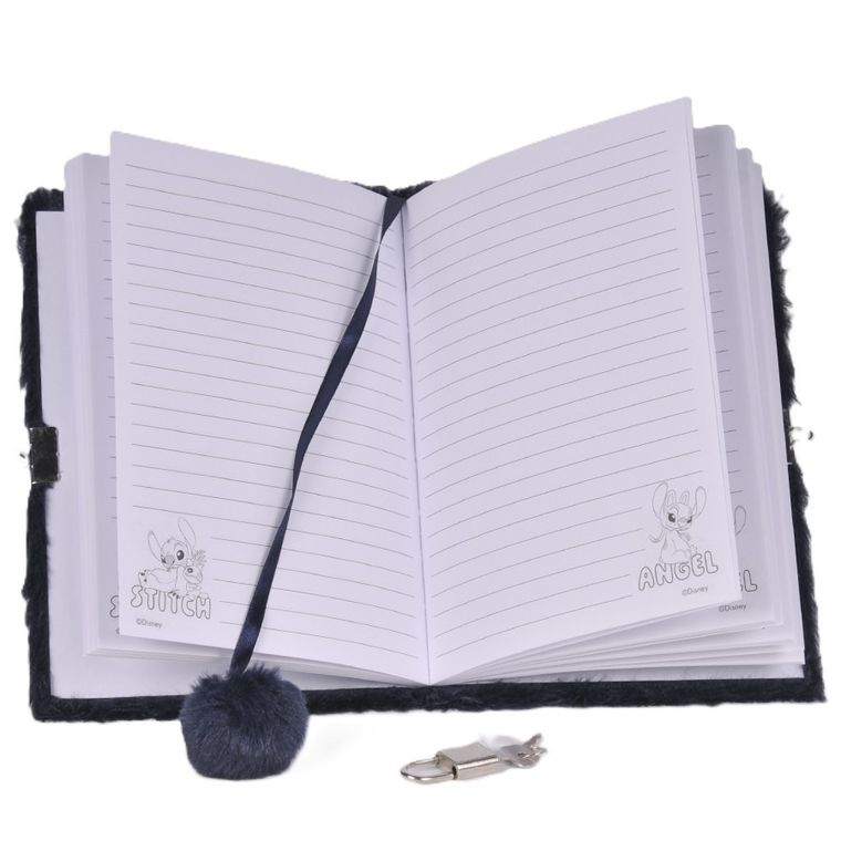 Paso, Lilo si Stitch, jurnal cu lacatel de plus, A5, 96 foi, cu linie, Stitch & Angel