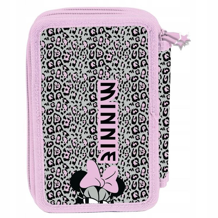 Paso, Minnie Mouse, penar cu rechizite scolare, gri-roz