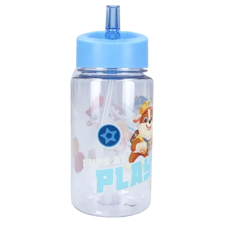 Paw Patrol, Drink Up, sticla da apa cu pai, albastru, 450 ml