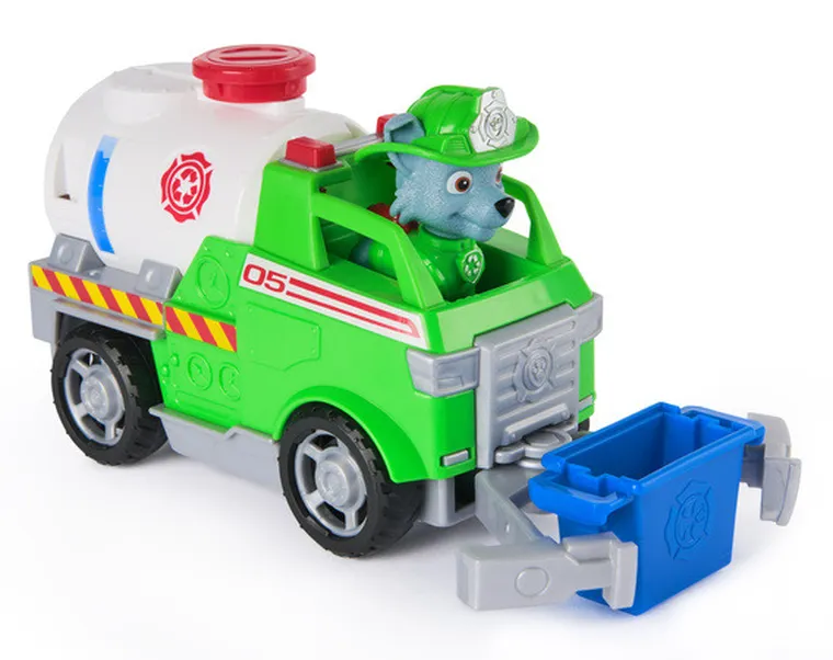 Paw Patrol, Fire Rescue, Rocky, masina cu figurina