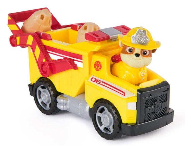Paw Patrol, Fire Rescue, Rubble, masina cu figurina