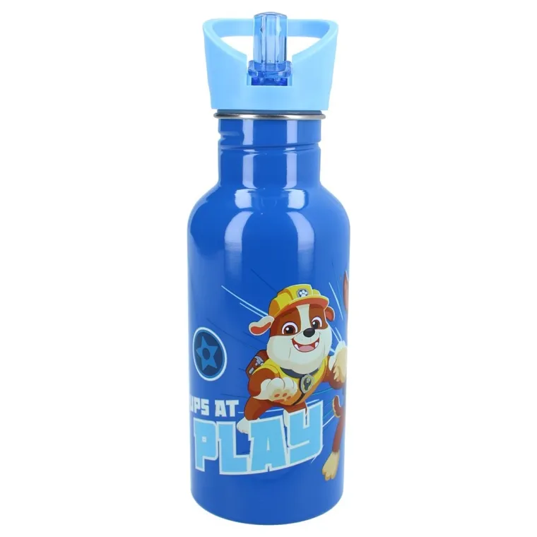 Paw Patrol, Take A Sip, sticla da apa cu pai, albastru, 500 ml