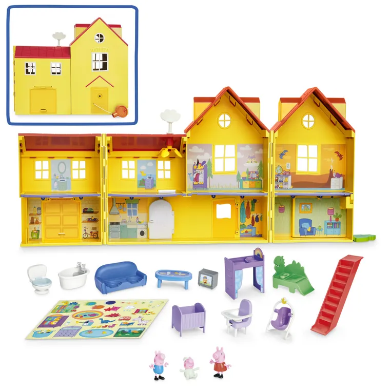 Peppa Pig, Big Peppa Family House, set de joaca cu figurine si accesorii