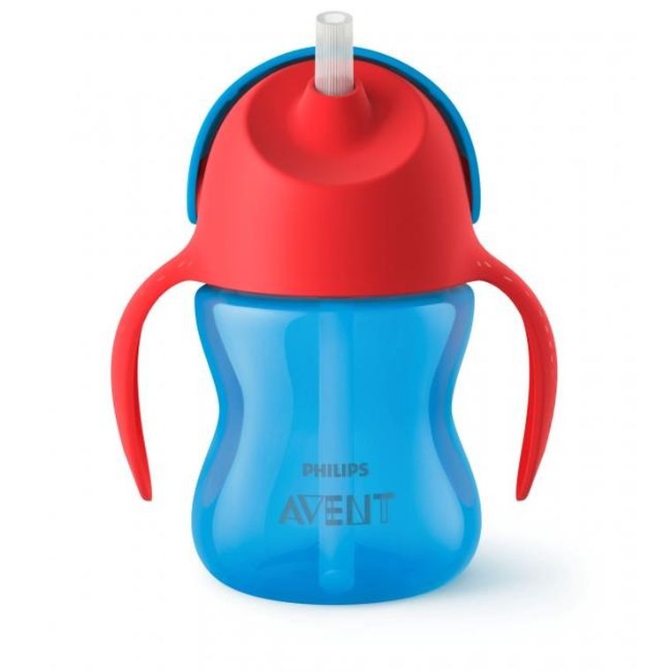 Philips Avent, cana cu pai, albastru, 9 luni+, 200 ml, SCF796/01