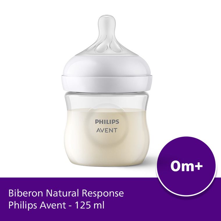 Philips Avent, Natural, Response, biberon, 125 ml, 0 luni+, SCY900/01
