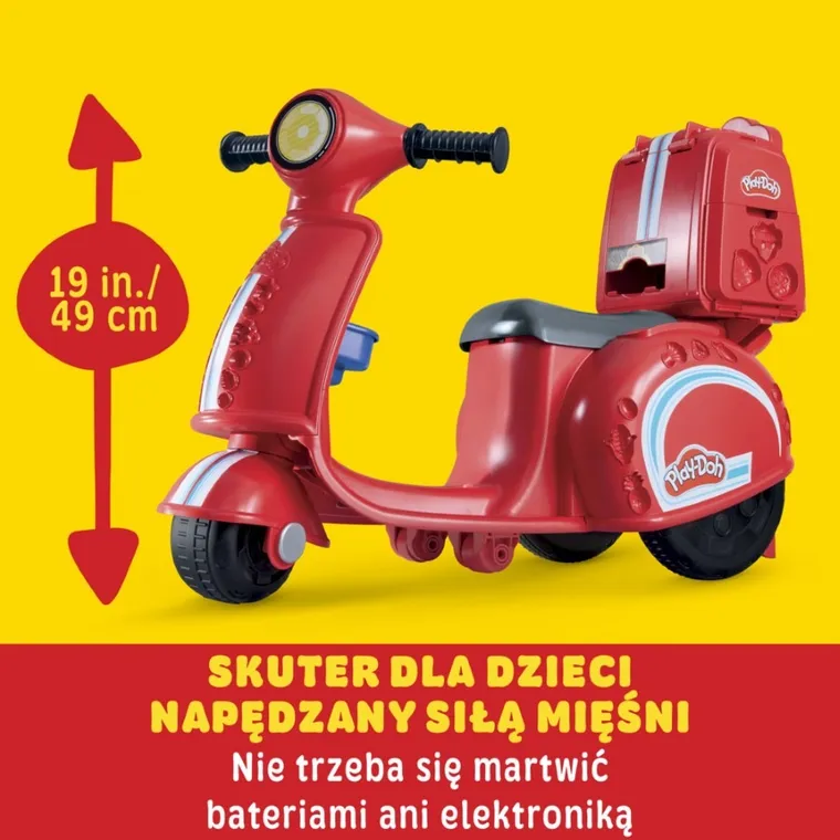 Play-Doh, Pizza delivery scooter, set creativ cu plastilina
