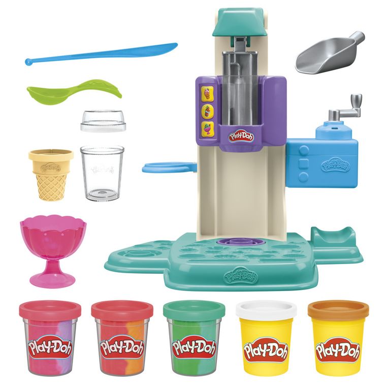 Play-Doh, Rainbow Swirl Ice Cream, set creativ de joaca