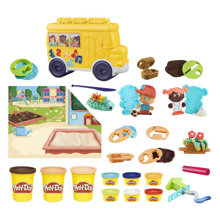 Play-Doh, School Day Adventures, set creativ cu plastilina, 9 tuburi