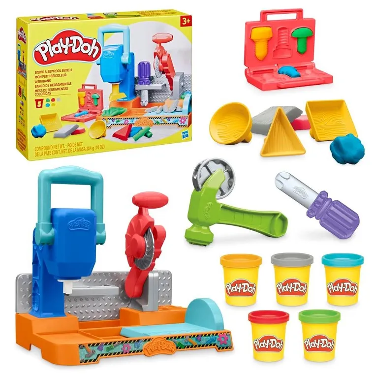 Play-Doh, Stamp & Saw Tool Bench, set creativ