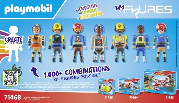 Playmobil, Action Heroes, My Figures: Pompieri, 71468