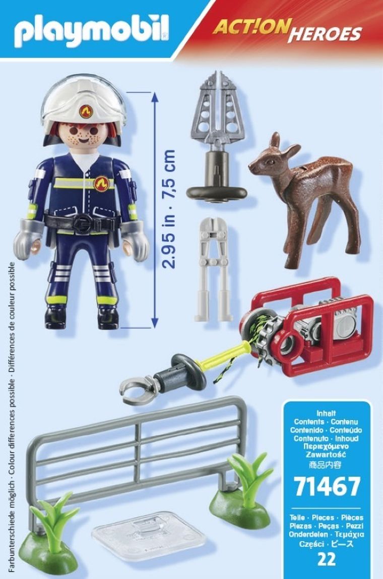 Playmobil, Action Heroes, Pompieri - salvarea animalutelor, 71467
