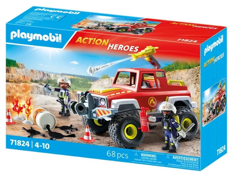 Playmobil, Action Heroes, Vehicul de pompieri, 71824