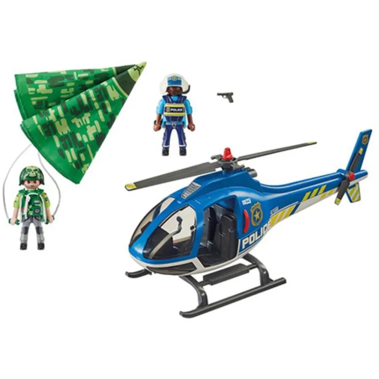 Playmobil, City Action, Elicopter de politie si parasutist, 70569