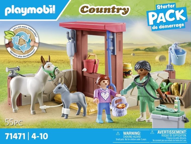 Playmobil, Country, Veterinarul cu magarusii, 71471
