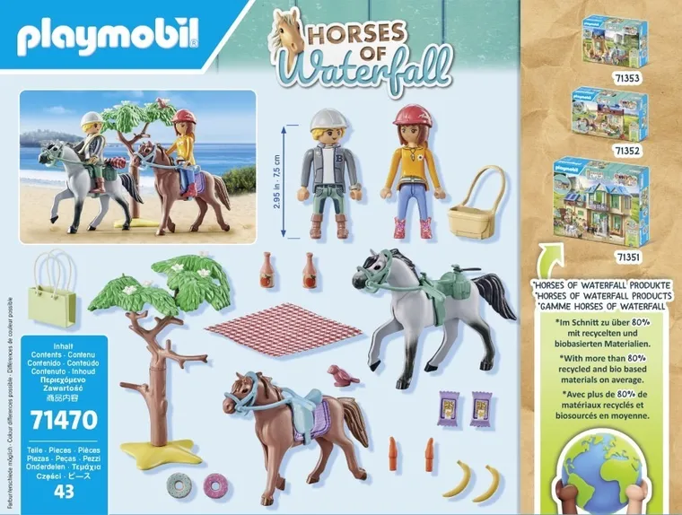 Playmobil, Horses of Waterfall, Amelia si Ben intr-o plimbare calare pe plaja, 71470