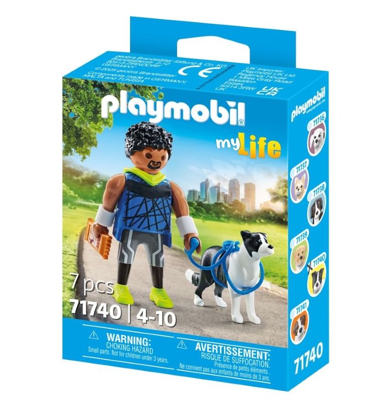 Playmobil, My Life, Alergator cu catel Border Collie, 71740