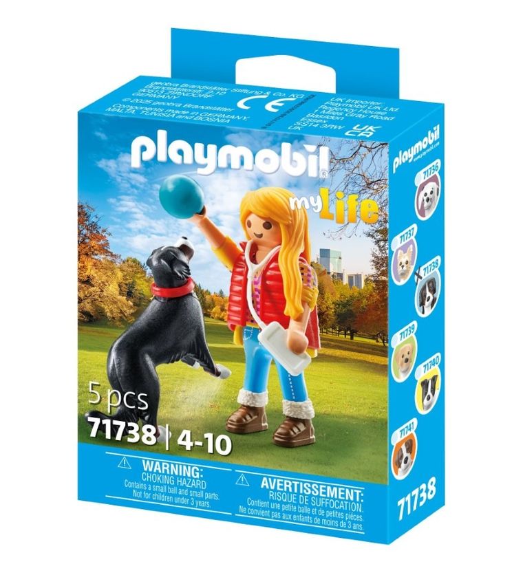Playmobil, My Life, Fata cu caine ciobanesc, 71738