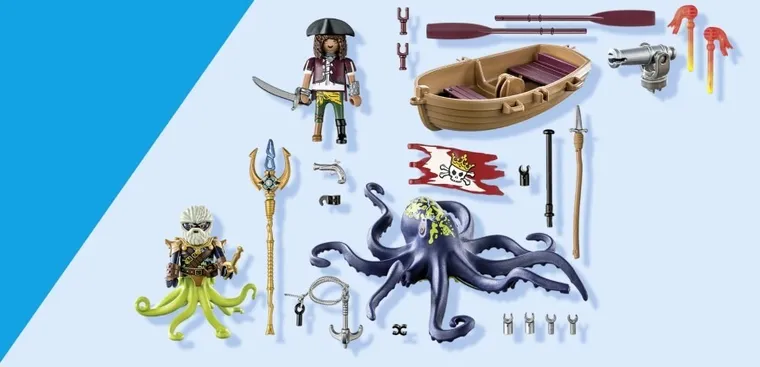 Playmobil, Pirates, Batalia cu caracatita uriasa, 71419