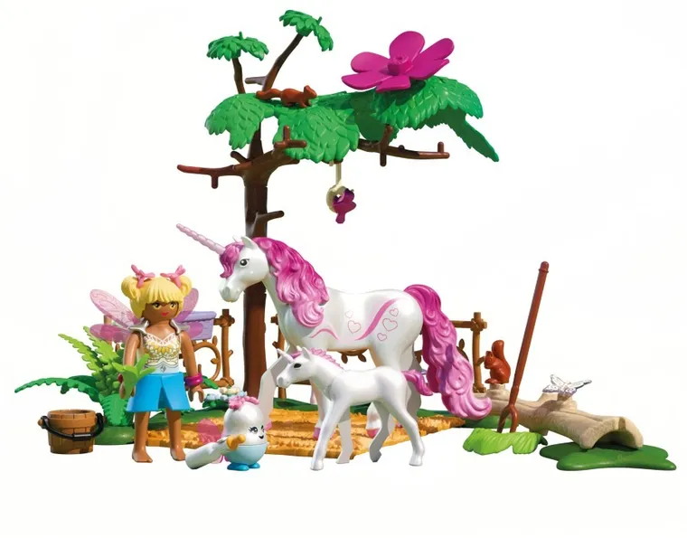 Playmobil, Princess Magic, Grajd magic de unicorn pentru mama si manz, 71839
