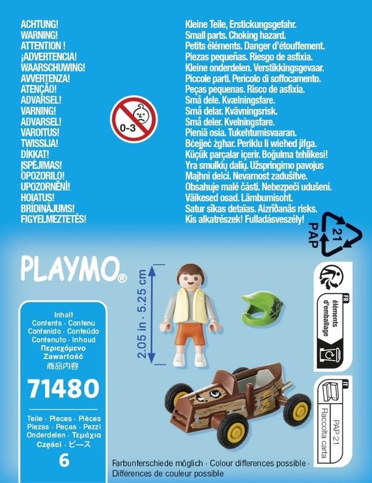 Playmobil, Special Plus, Copil cu masinuta kart, 71480