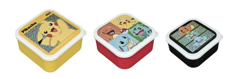 Pokemon, set cutie pentru pranz, 3 buc.