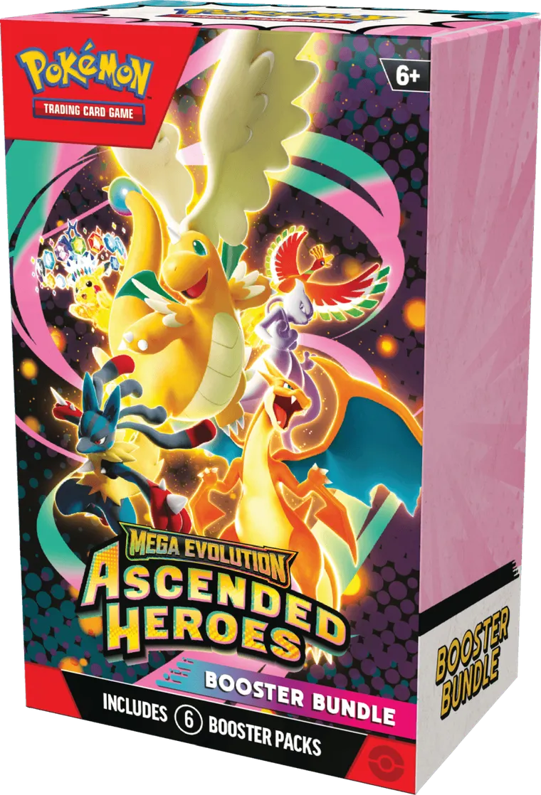 Pokemon TCG: Mega Evolution, Ascended Heroes, Booster Bundle, joc de carti