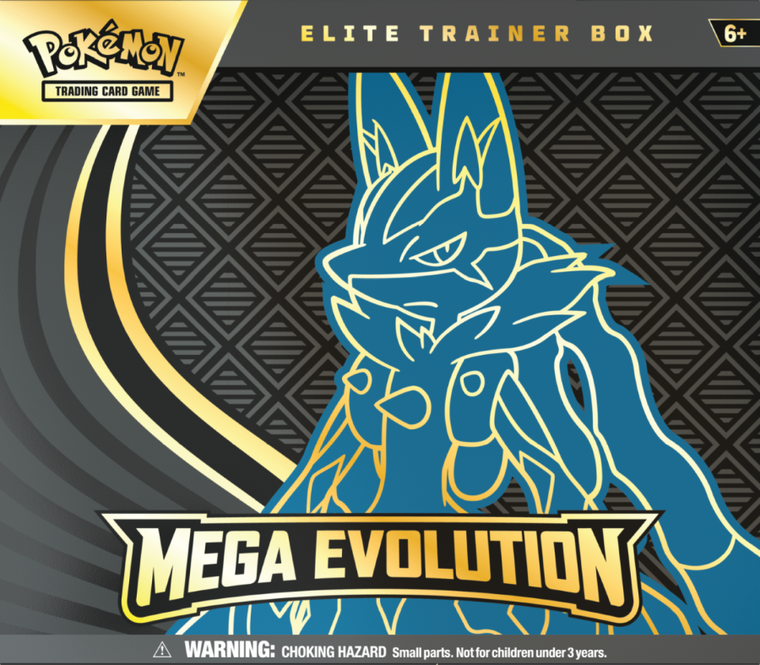 Pokemon TCG: Mega Evolution, Elite Trainer Box, Lucario, joc de carti