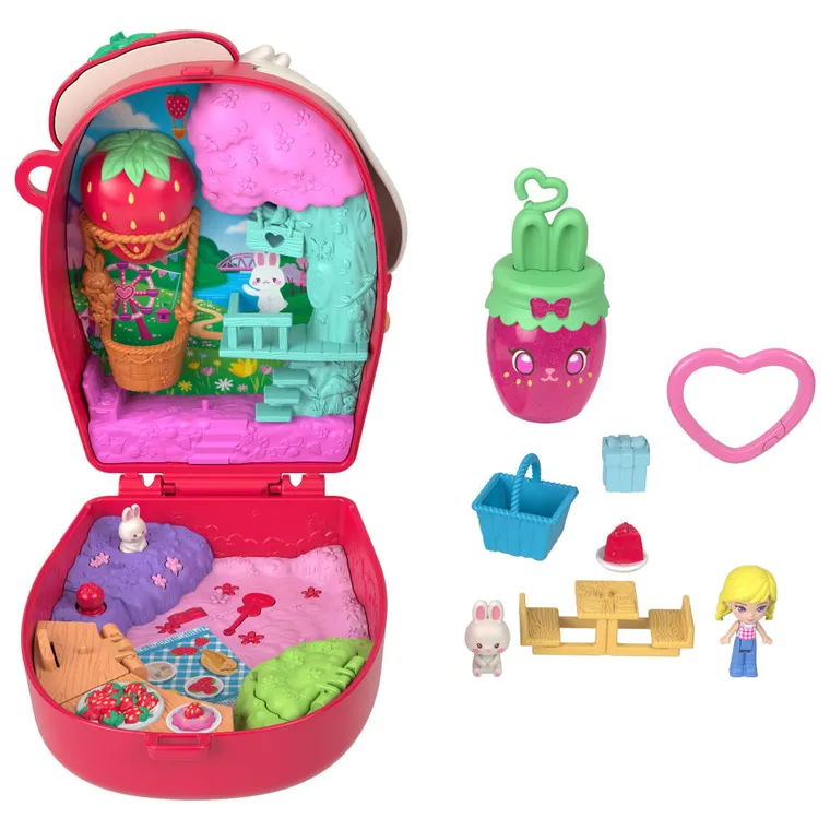 Polly Pocket, Bunny Picnic, set compact cu papusa si accesorii