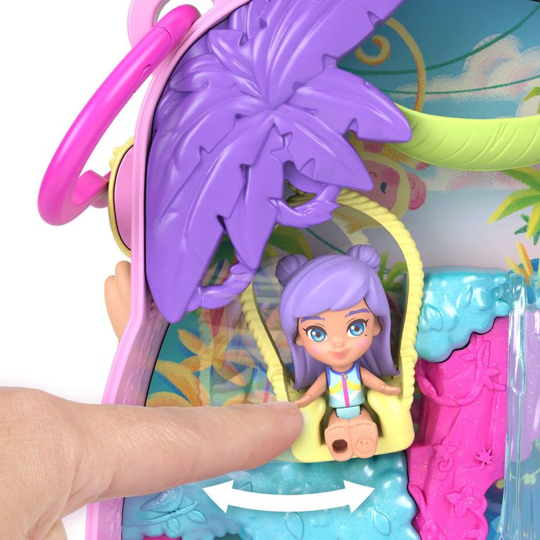 Polly Pocket, Pineapple Monkey, set compact cu papusa si accesorii