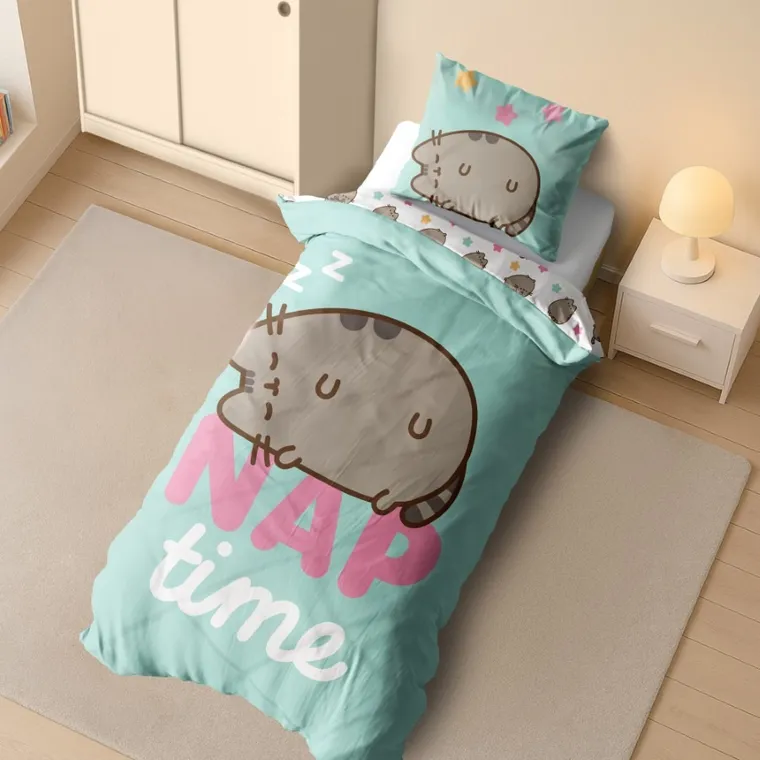 Pusheen, set lenjerie de pat single, 140-200 cm